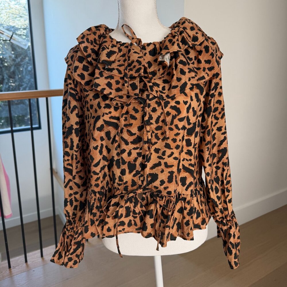Balzac Paris Belva shirt leopard Ruffles